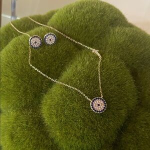 Elegant Blue and Silver Jewelry Set